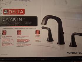 35890lf-bl Delta New Larkin 2-handle Widespread Bathroom Faucet Matte Black