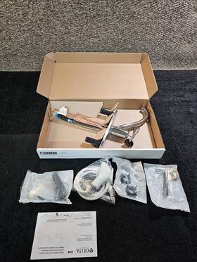 400lf-hdf Delta Single Handle Kitchen Faucet Chrome With Side Spray
