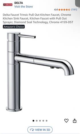 4159-dst Delta Trinsic Single Handle Pull-out Kitchen Faucet In Chrome New