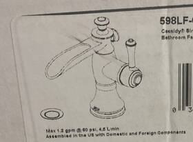 598lf-pnmpu Delta Cassidy Waterfall Bathroom Sink Faucet Drain Polished Nickel