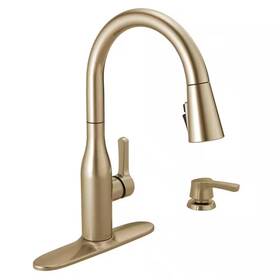 Delta 726084533264 Marca Gold Single-handle Pull-down Sprayer Kitchen Faucet With Shieldspray Techn