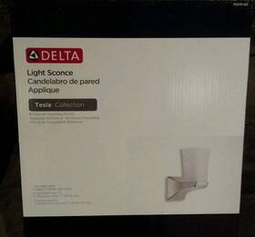 75270-ss Delta Brilliance Stainless Tesla Bathroom Sconce Single Indoor Light