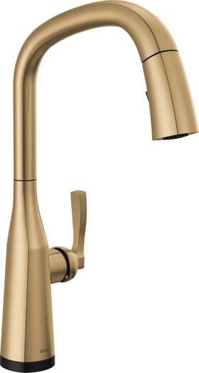 9176t-cz-pr-dst Delta 9176t-pr-dst Stryke 1.8 Gpm Pull-down Kitchen Faucet - Lumicoat Champagne
