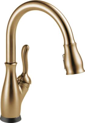 9178t-cz-dst Delta Leland Brushed Gold Touch Kitchen Faucet With Pull Down Sprayer Tradit