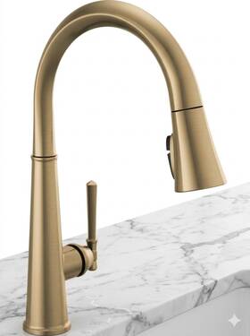Delta 9182-cz-pr-dst Emmeline Pull-down Kitchen Faucet-lumicoat Champagne Bronze