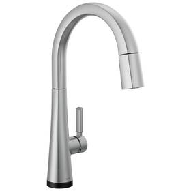 9191tl-ar-pr-dst Delta 9191tl-dst Monrovia 1.8 Gpm 1 Hole Pull Down Touchless - Lumicoat Arctic