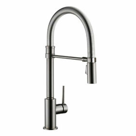 9659-ks-dst Delta Trinsic Pro Pull-down Sprayer Kitchen Faucet Black Stainless