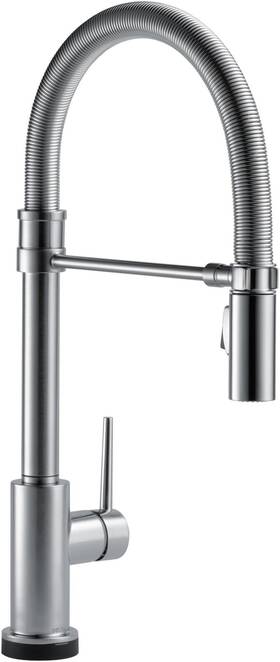 9659tl-ar-dst Delta 9659tl-dst Trinsic 1.8 Gpm 1 Hole Pre-rinse Pull Down - Arctic Stainless