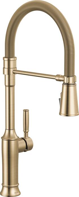 9684-cz-pr-dst Delta 9684-dst Renaldi 1.8 Gpm 1 Hole Pre-rinse Kitchen Faucet - Lumicoat