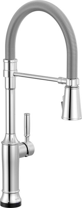 9684tl-pr-dst Delta 9684tl-dst Renaldi 1.8 Gpm 1 Hole Pre-rinse Kitchen Faucet - Lumicoat