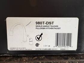 980t-dst Delta Pilar Single Handle Pull-down Kitchen Faucet - Chrome