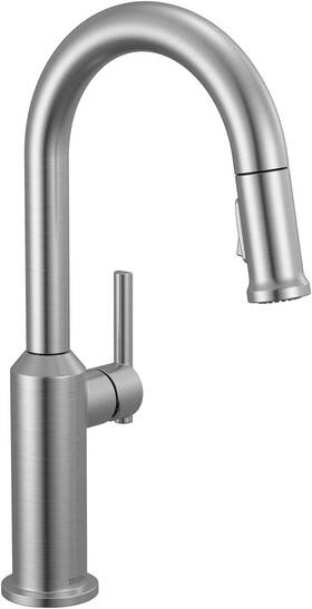9985-ar-pr-dst Delta 9985-dst Cordova 1.8 Gpm 1 Hole Pull Down Bar Faucet - Lumicoat Arctic