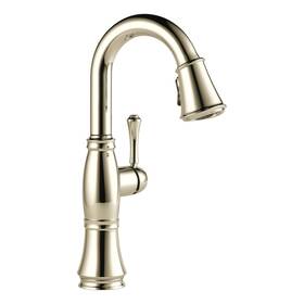 9997-pn-pr-dst Delta 9997-dst Cassidy Pull-down Bar/prep Faucet - Lumicoat Polished Nickel