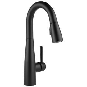 B012i44q8w Delta Essa Matte Black Bar Sink Faucet Pull-down Sprayer Modern Single Hole