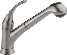 B4310lf-ss Delta B4310lf Foundations Core-b Pull-out Kitchen Faucet - Brilliance Stainless