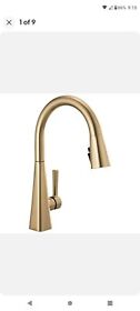 19802tz-cz-dst Delta Champagne Magnetic Docking Kitchen Faucet Pull Down Sprayer 19802z-cz-dst