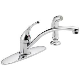 10901lf-r Delta Faucet Foundations Chrome Single Handle Deck-mount Kitchen Includes Deck