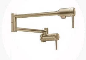 1165lf-cz Delta Faucet 1165lfcz Gold Champagne Bronze Wall Mount Pot Filler Nib