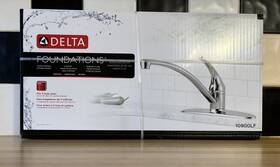 10900lf Delta Faucet Company Foundations Single Handle Kitchen Chrome