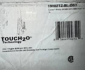 19802tz-bl-dst Delta Faucet Company Lenta Touch Pull-down Sprayer Kitchen