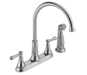 Delta Faucet Company 2497lf-ar Cassidy Two Handle Kitchen With Spray - Arctic Stainless