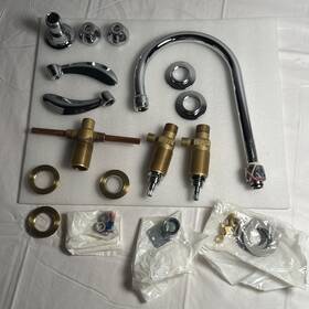 27c2934 Delta Faucet Company Polished Chrome 8 Inch Centers 4 Blade Handles