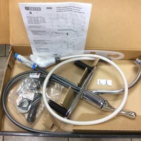 440-we-dst Delta Faucet Company Single Handle Kitchen With Spray In Chrome