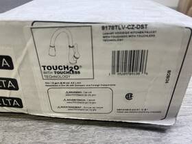9178tlv-cz-dst Delta Faucet Company Leland Pull Down Touchless Kitchen