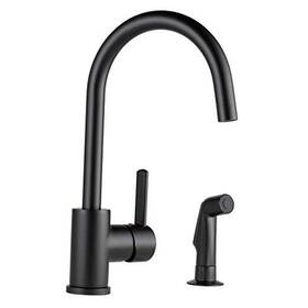 P199152lf-bl Delta Faucet Company Single-handle Kitchen With Spray Deck-mount Matte Black