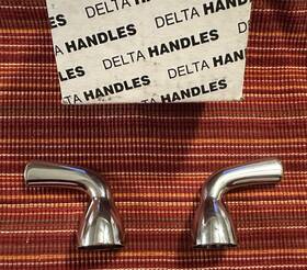 B2418lf Delta Faucet Company Rp41680 2 Kitchen Handles Chrome Metal Part# New Open Box