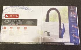 19998z-blsd-dst Delta Faucet 19998zblsddst Anderson Black Pulldown Kitchen Single Handl