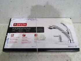 B4311lf-sd Delta Foundations Chrome Single-handle Pull-out Kitchen Faucet