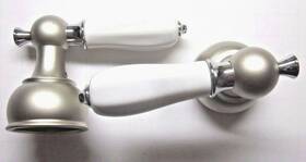 H212nc Delta Lavatory Sink Faucet Handles Levers 2 Polished Chrome Matte Nickel