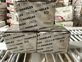 H212ss Delta Porcelain Sink Faucet Handles Kit - Stainless Steel
