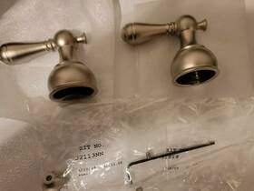 H215nn Delta Lavatory Sink Faucet Handles Levers Matte Nickel 2