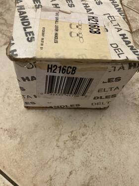H216cb Delta Victorian Metal Lever Handles Chrome And Gold . Finish - New Nos