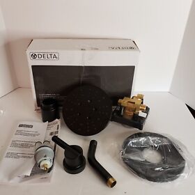 142749-bl Delta Nicoli Single-handle Shower Faucet In Matte Black Trim Only