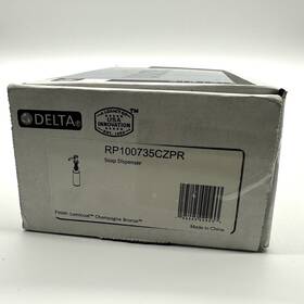 Rp100735czpr Delta Cassidy Deck Mounted Soap Dispenser Lumicoat Champagne Bronze
