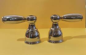 Rp42995cb Delta Faucet Two Metal Lever Handle Kit With Inserts Chrome Brass