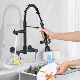 Demiinus 313399262289 Wall Mount Led Kitchen Faucet 8 Inch Center Commercial Sink W