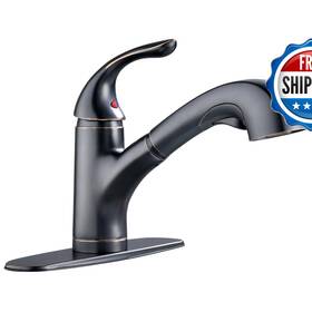 Derengge B0cnszcr6v Single Handle Pull Out Kitchen Faucetoil Rubbed Bronze Sink