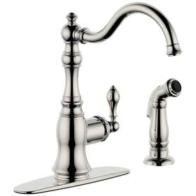 Derengge B0ddxvptfr Kitchen Sink Faucet Side Spray 8 Inch Single Handle