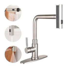 Deseegoal 221243491828 Waterfall Kitchen Faucets With Pull Down Sprayer Three Function Sing
