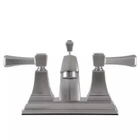 521997 Design House Torino 4- Inch Centerset 2-handle Brass Faucet In Satin Nickel