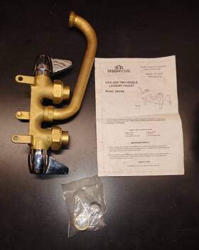 545749 Design House Ashland Laundry Tub Faucet Brushed Brass