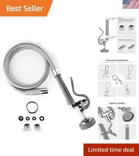 Details In Description 717018303954 Commercial Sink Sprayer With 45ftft Hose - Ergonomic Pre-rinse Valve For Kitchens