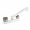 Df-pk600s-wt Dfpk600swt Dura Faucet Two Handle Rv Kitchen With Smoked Knobs