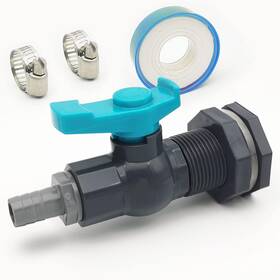 Qfzj25 Direct Rain Barrel Spigot Pvc Faucet Kit Water Diverter With Bulkhead Fittin