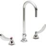 Dkkt4sli9c Delta Commercial Handle Kitchen Faucet Chrome Gooseneck Spout Deck Mount