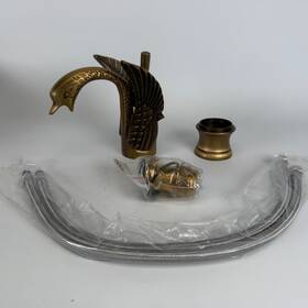 Anf177 Dll Antique Brass Bathroom Basin Sink Faucet Single Handle Mixer Tap Swan Design